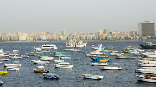 Small and bigger boats of Alexandria