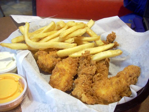 Chicken tenders and fries