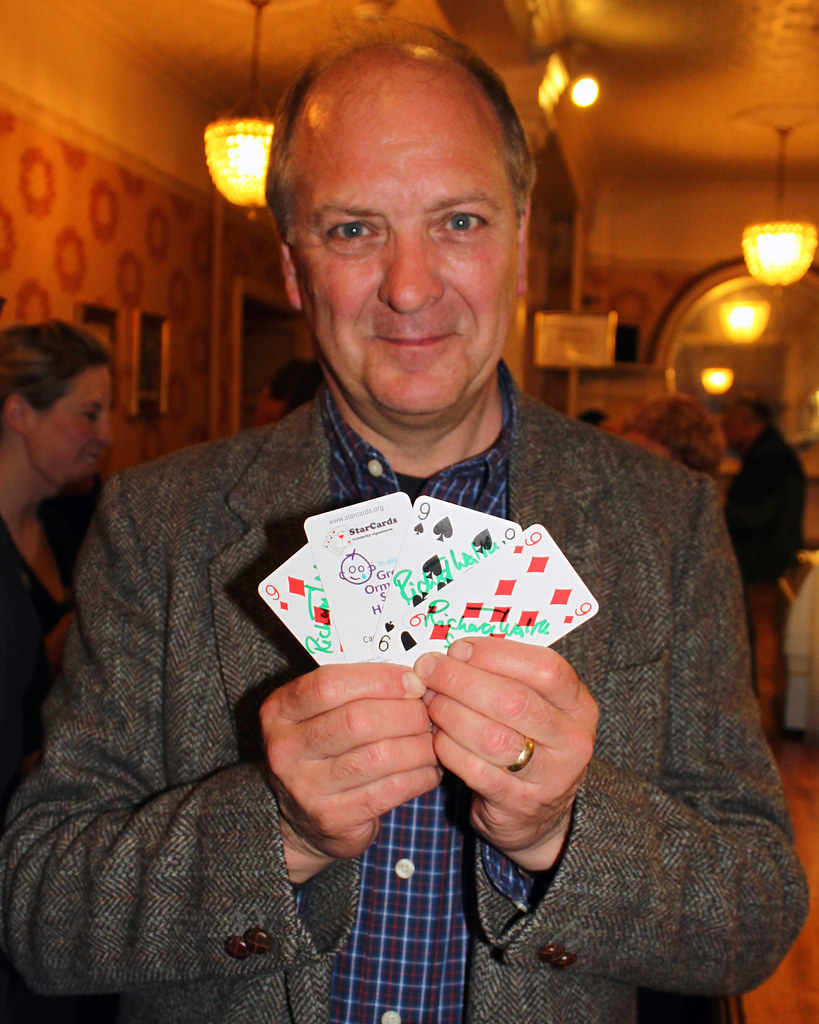 Walsh performing a card trick
