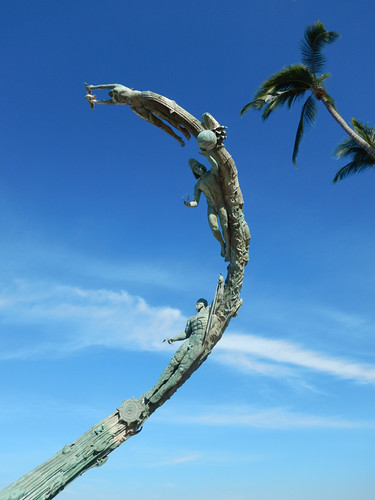 Millennium sculpture on the Malecon in Puerto Vallarta on Mexico's west coast