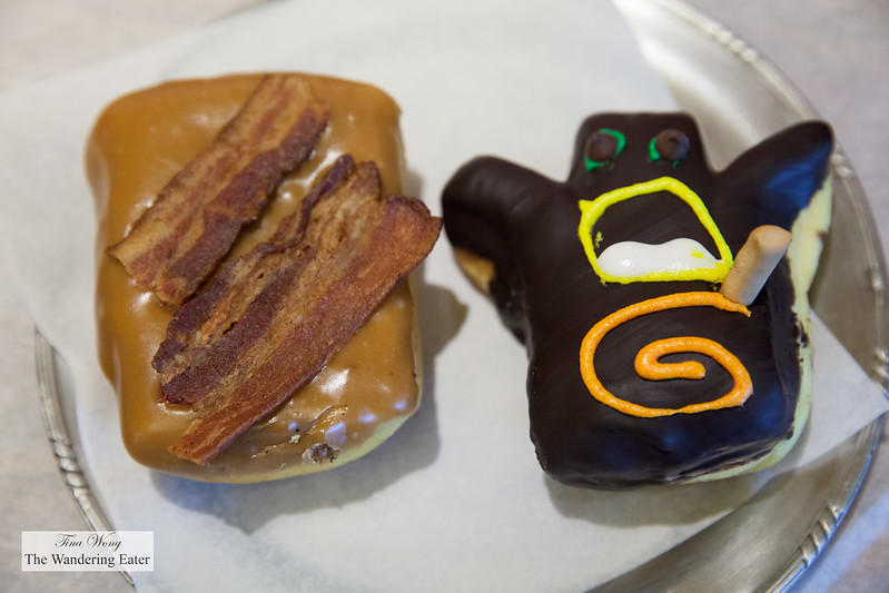 Voodoo Doll doughnut and Bacon Maple Bar