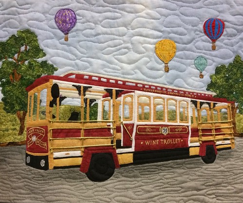 Napa Valley Wine Trolley~Quilt by Nancy Norman