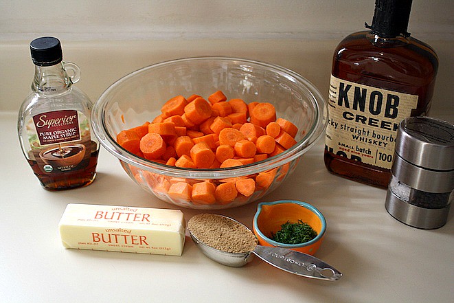 Maple Bourbon Glazed Carrots