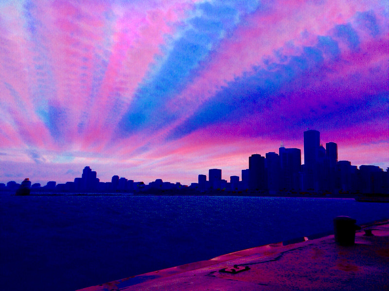 Sunset Timestack - hundreds of frames shot and blended on iPhone 5