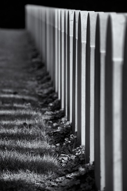 Row of tombstones