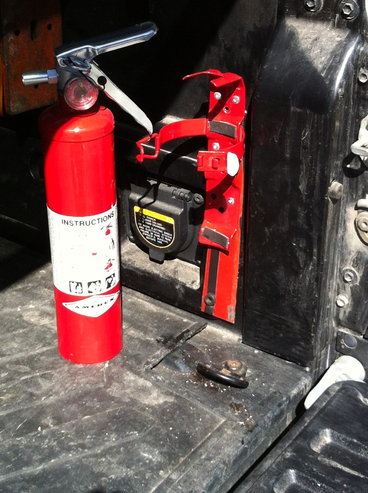 Fork Lift Fire Extinguisher Bracket