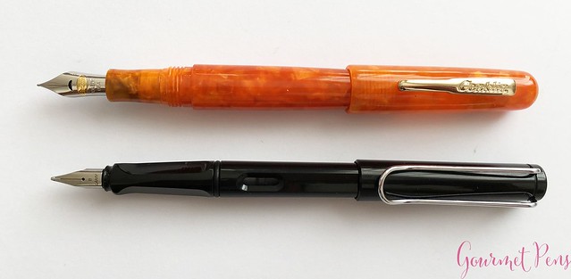 Review Conklin All American Sunburst Orange Fountain Pen 7