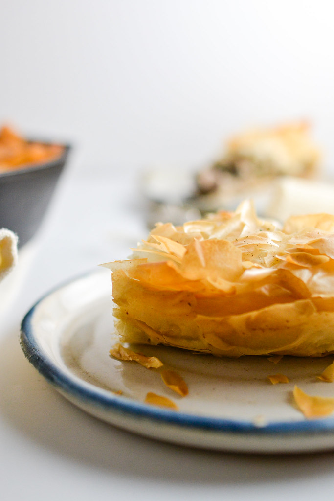 Skillet Phyllo Pie with Mushrooms and Goat Cheese | Things I Made Today