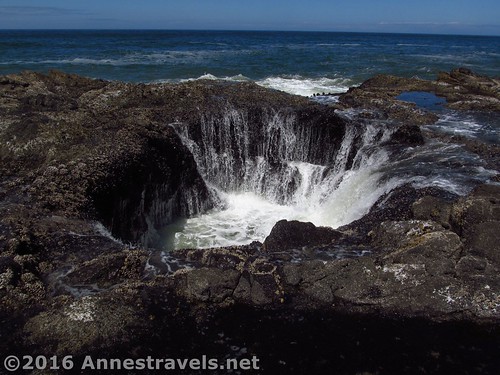 Thor's Well on a very calm day at Cape Perpetua, Oregon