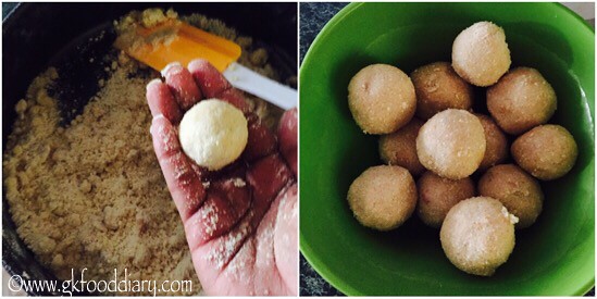 Roasted Gram Dal Ladoo Recipe for Toddlers and Kids - step 6