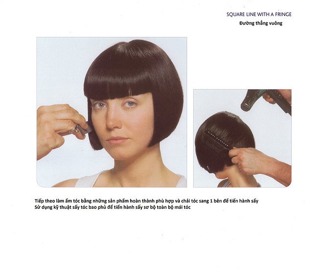 Tìm hiểu về đường thẳng vuông trong cắt tóc Giáo trình Vidal Sassoon