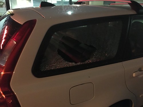 smashed auto glass