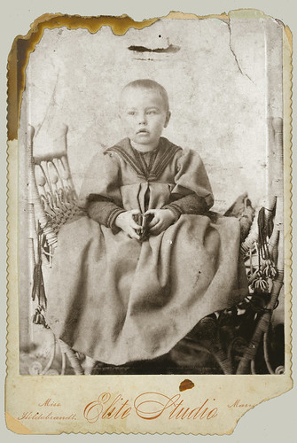 Cabinet Card small boy in robe