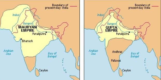 boundaries of mauryan empire