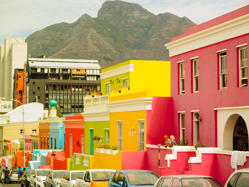 Coloured houses in Bo-Kaap, Waal Street, Cape Town