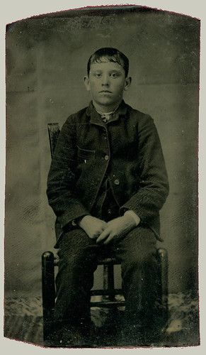 Tintype Boy on Chair