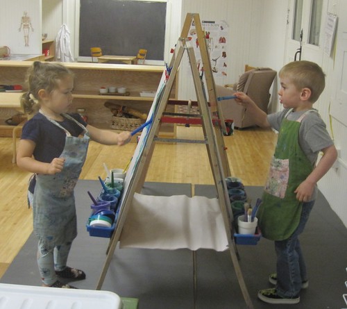 painting at the easel