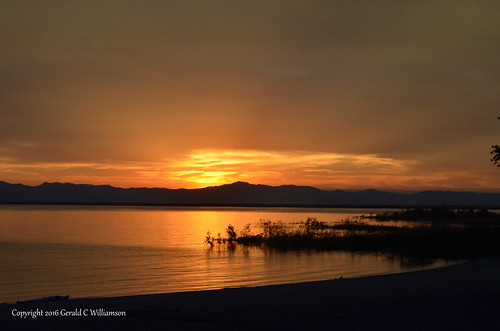 Sunset over Willard Bay