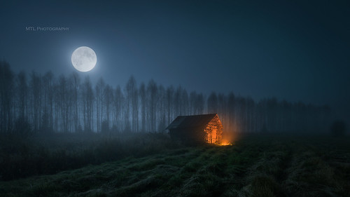 Misty moonrise