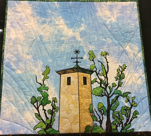 Robert Mondavi Winery Bell Tower~Quilt by Anni Donahue