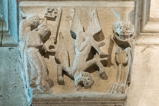 Kapitell 'Sturz des Simeon', Cathédrale Saint-Lazare, Autun