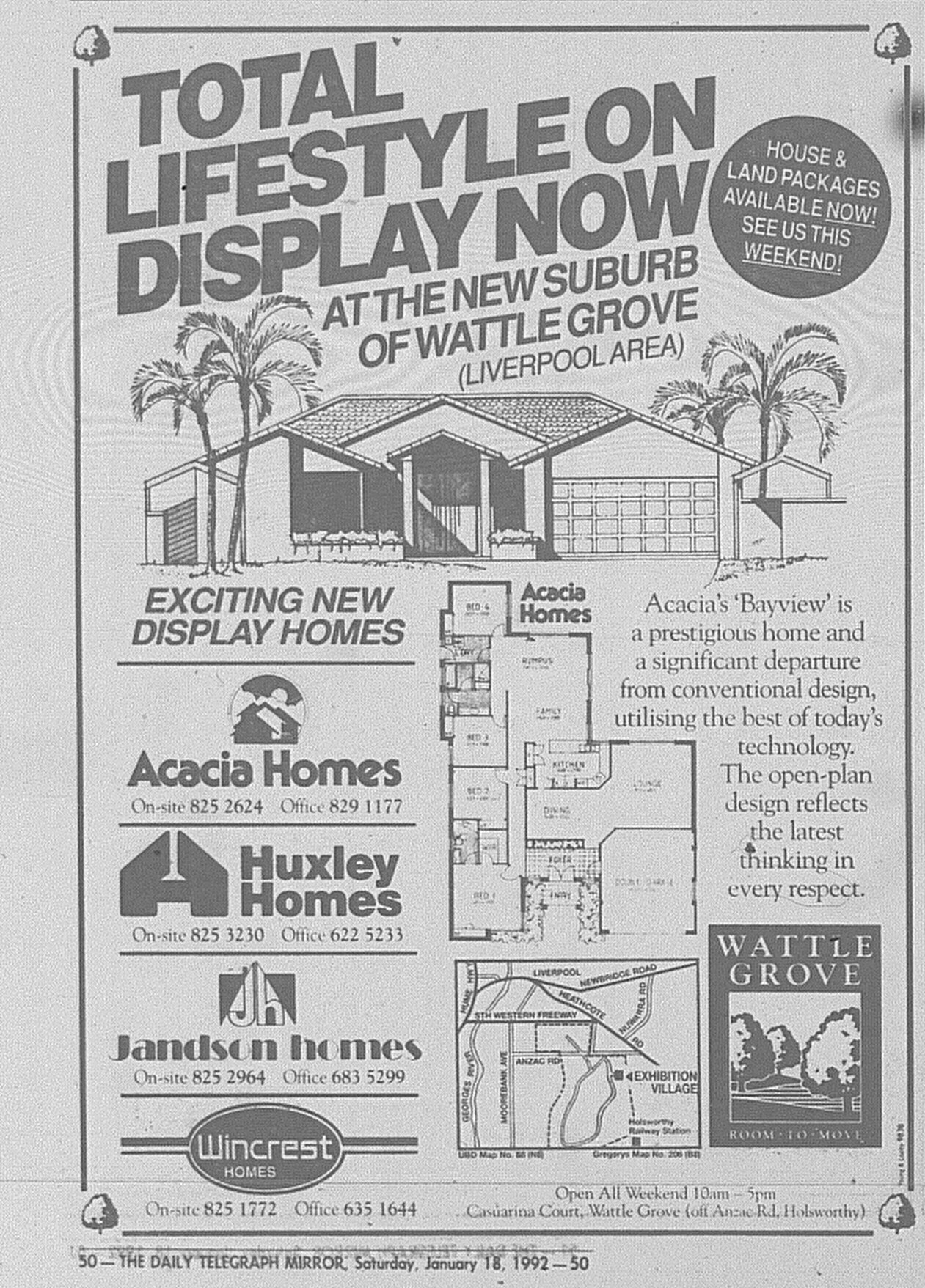 Wattle Grove Ad January 18 1992 Daily Telegraph 50