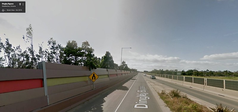 Dingley Bypass in 2015 (Google Streetview)
