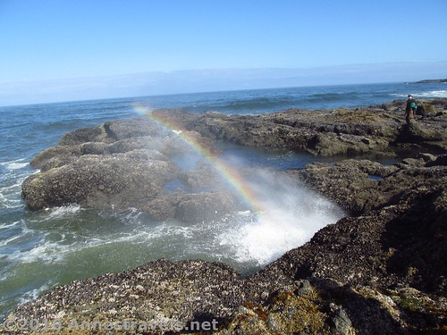 Waves and rainbows at Cape Perpetua, Oregon