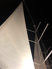Raising the sails on Wind Surf