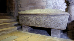 Bordeaux - Basilica of Saint-Seurin, crypt, chi-ro sarcophagus