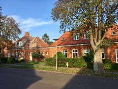 English style houses in Torvegade street (Rødbyhavn, Danmark 2019)