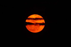Red Moon over Lake Chala