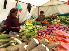 Although the cuisine is not very rich in vegetables, the markets are