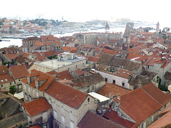 Trogir - cathedral of St lawrence, campanile - Ciovo channel