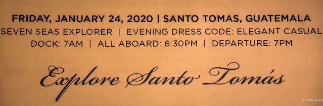 2020 - Regent Cruise - Guatemala - Santo Tomás - Welcome