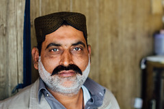 Black Mustache, White Beard, Wazirabad Pakistan