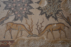 Mosaic with pastoral scenes, Khirbet al-Mukhayyat, 6th century AD, Mount Nebo, Jordan