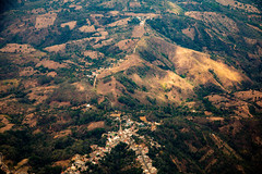 Flying across the Guatemalan Highlands towards the lowlands and rainforests of El Petén - Guatemala 2020