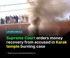 Supreme Court orders money recovery from accused in Karak temple burning case