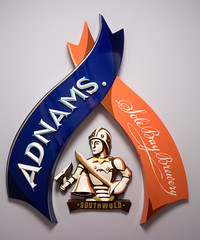 Adnams logo inside the brewery