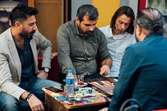 Men Playing Tavla/Backgammon, Izmir Turkiye