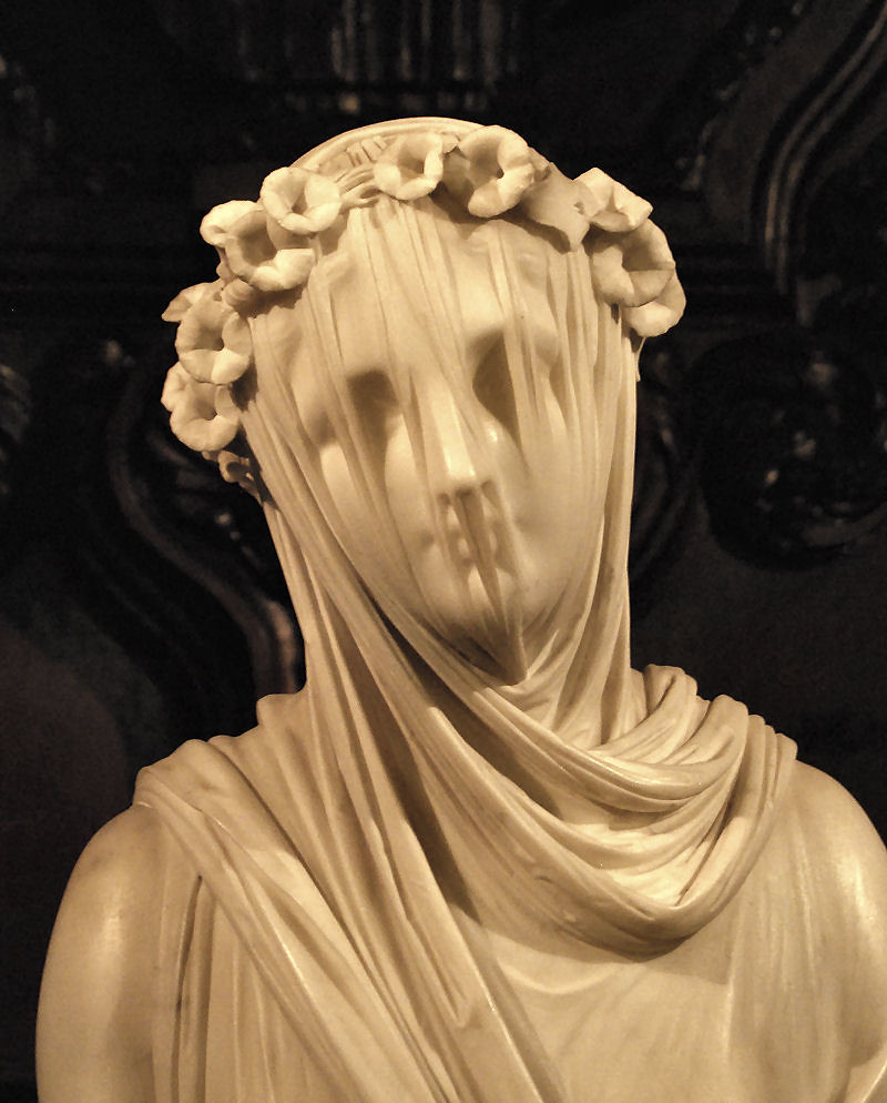 Veiled Vestal Virgin By Raffaelle Monti,chatsworth House 