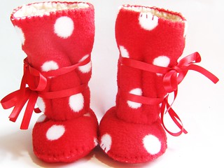 Red Polka Dots Ugg Baby Boots | Please check my profile for … | Flickr