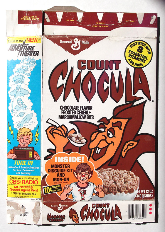 1978 General Mills Count Chocula Cereal Box Monster Disgui… | Flickr