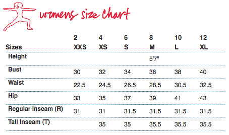 lululemon size chart-wmns | Montreal Shopping | Flickr