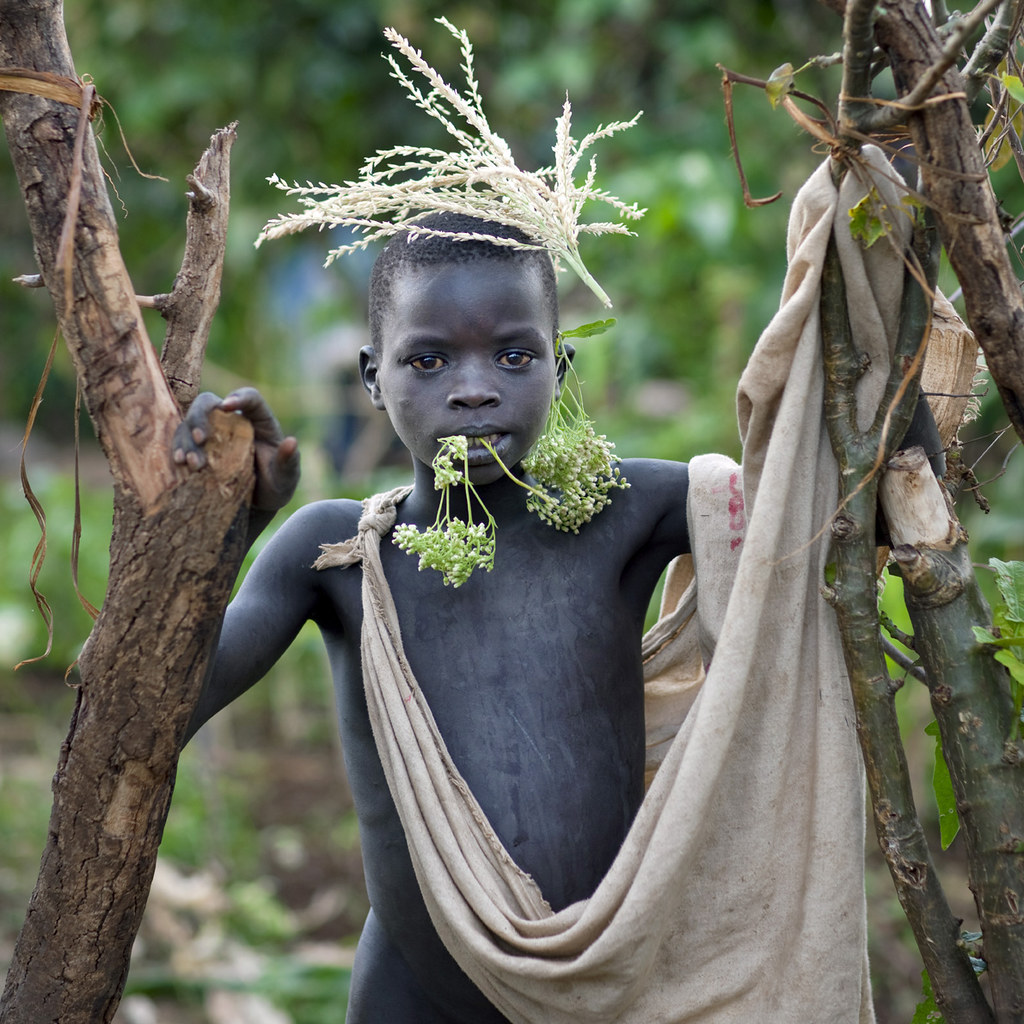 Surma kid - Omo valley Ethiopia | Body paintings unfortunate… | Flickr