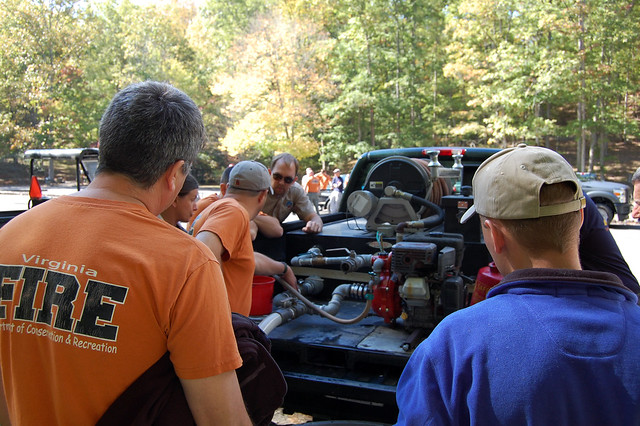 Fire refresher training for rangers at Virginia State Parks