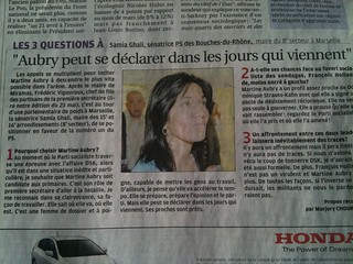Samia Ghali soutient Aubry - La Provence (24-05-2011) | Flickr