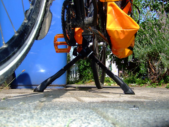 Béquille double vélo (centrale) pour vélos lourds