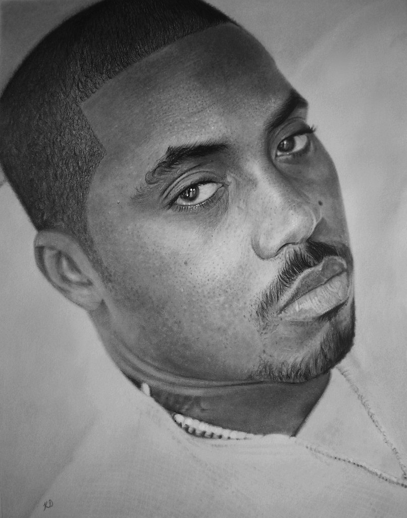 Nas | A drawing of an American rapper and actor. Nas Medium:… | Flickr